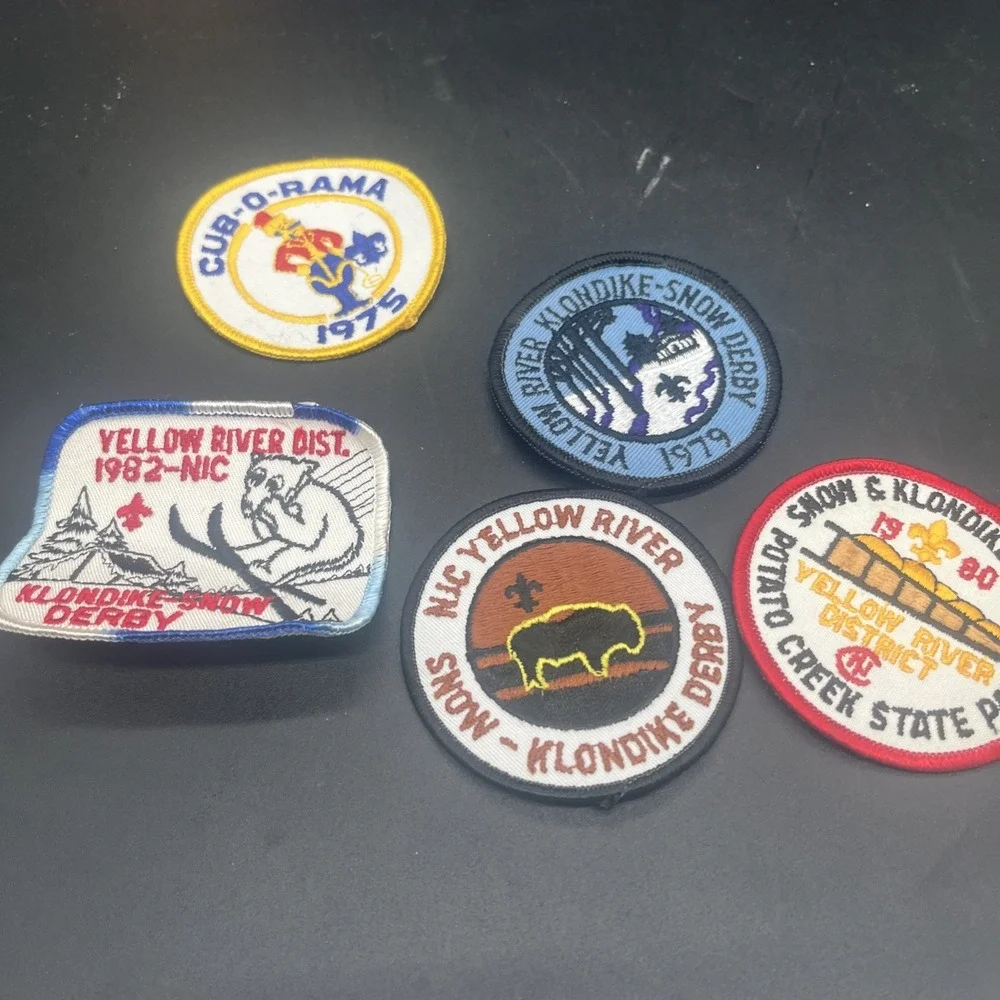 Vintage 1970s-80s Boy Scout Patch Lot (5) Yellow River District Klondike Derby - Picture 16 of 16